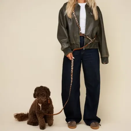 Laisse Léopard pour chien - Luxe & confort