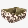 Panier réversible pour chien camouflage & velours kaki - Nandog Panier réversible pour chien camouflage & velours kaki - Nandog