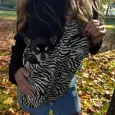Sac bandoulière pour chien zèbre chic - Liberté, confort & style