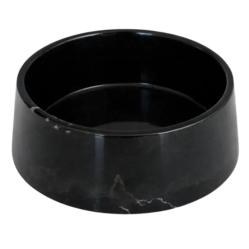 Gamelle en marbre noir pour chien & chat - Design luxueux & intemporel
