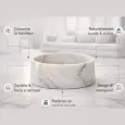 Gamelle pour chien marbre de carrare véritable - Élégance Italienne Unique Gamelle pour chien marbre de carrare véritable - Élégance Italienne Unique