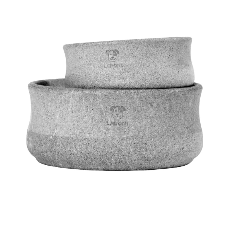 Gamelle en pierre naturelle Rocky pour chien & chat - LABONI Gamelle en pierre naturelle Rocky pour chien & chat - LABONI