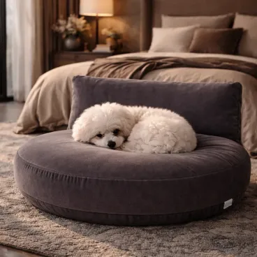 detail-tissu-oxford-coussin-chien-luna-lounge-stone