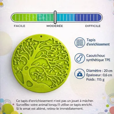 Gros plan sur la texture Arbre de Vie du tapis à lécher SodaPup