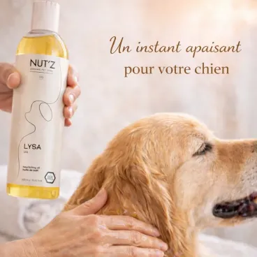 Huile de soin et de massage apaisante pour chien - Nut'z by Lysa