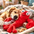 Peluche homard pour chien - Doudou qui rassure & occupe