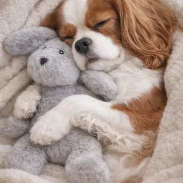 Peluche lapin pour chien - Doudou doux & apaisant