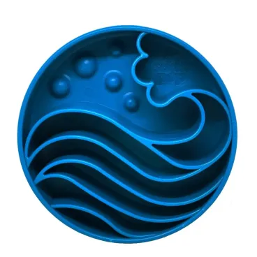 Gamelle Mare anti-glouton pour chien – vue de face – bleu océan