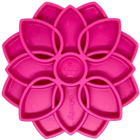 Tapis de léchage rose Mandala pour chien Sodapup – vue de dessus