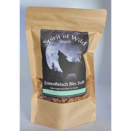 Image sachet : Friandise pour chien 100 % canard Spirit of Wild – sachet kraft