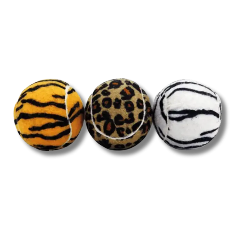 Lot de 3 Balles pour Chien ou Chat - Jungle Aventure & Jeu Durable Lot de 3 Balles pour Chien ou Chat - Jungle Aventure & Jeu Durable