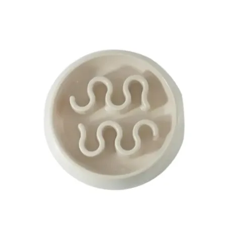 Gamelle anti-glouton beige Inooko vue du dessus – Bella Concept Store Dog