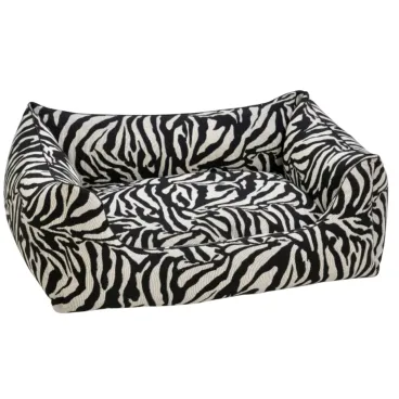 Panier pour chien motif zèbre - Design graphique et rembourrage orthopédique